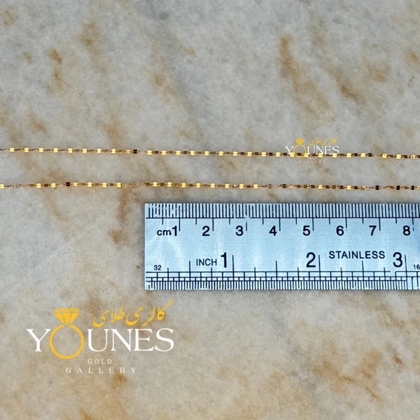 زنجیر پولک درشت زنانه طلا